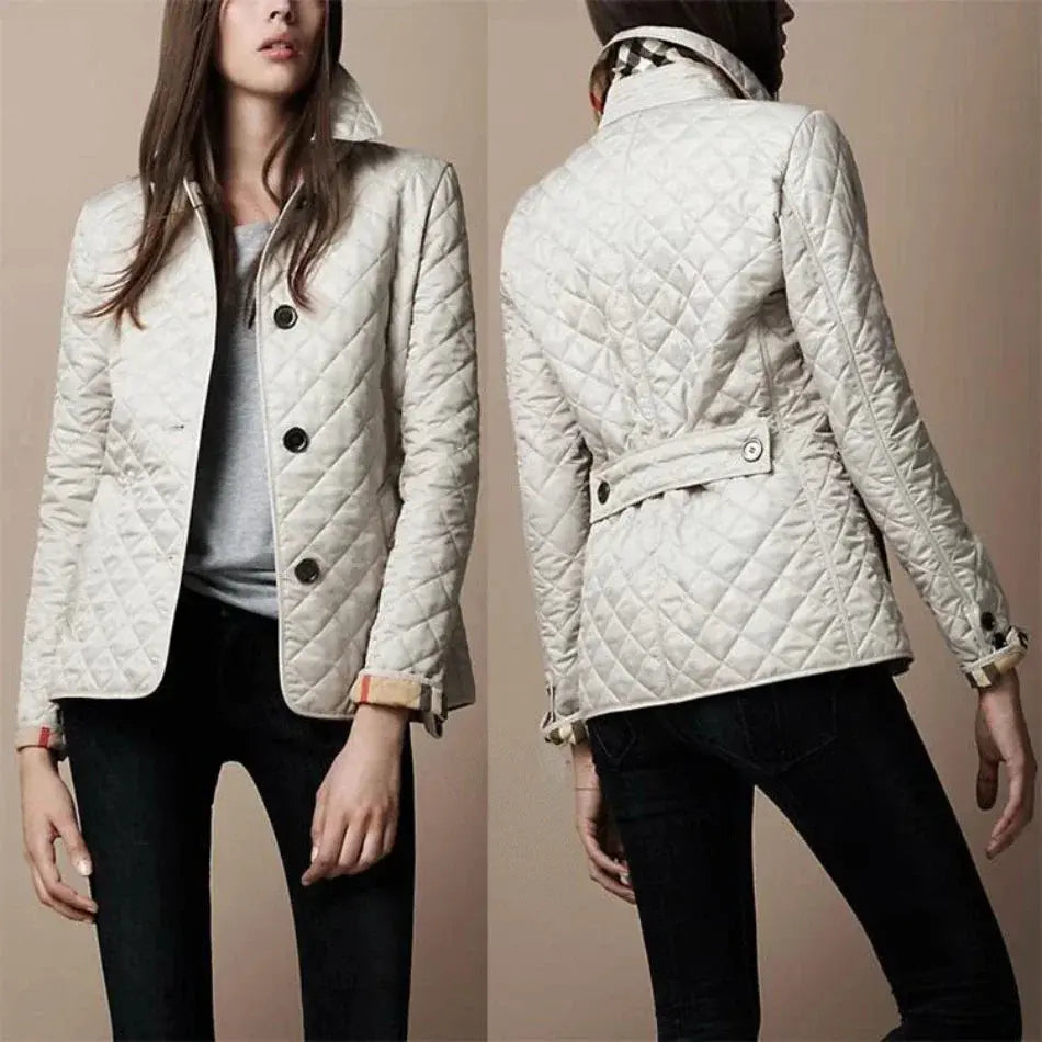 Women's Quilted Long-Sleeve Winter Jacket with Flattering Fit