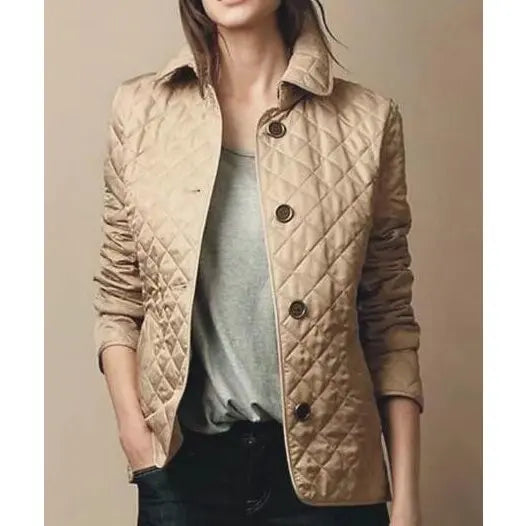 Women's Quilted Long-Sleeve Winter Jacket with Flattering Fit