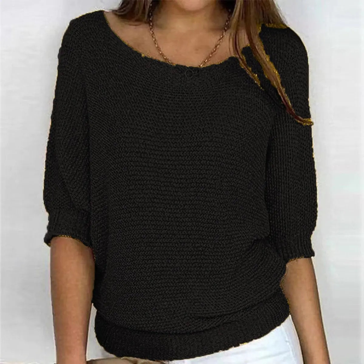 Women's Relaxed-Fit Batwing-Sleeve Sweater