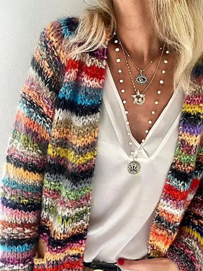 Women's Relaxed-Fit Icelandic Cardigan for Layering