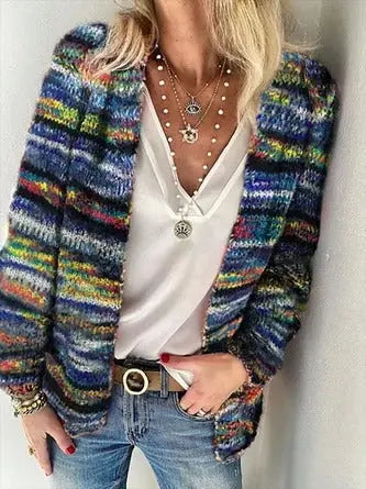 Women's Relaxed-Fit Icelandic Cardigan for Layering