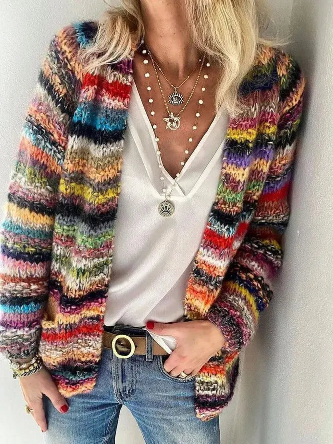 Women's Relaxed-Fit Icelandic Cardigan for Layering
