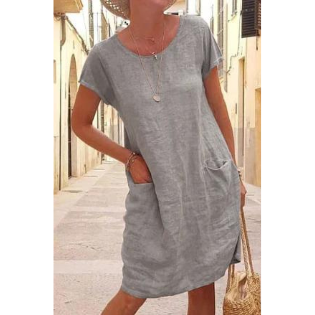 Women's Relaxed Fit Knee-Length T-Shirt Dress