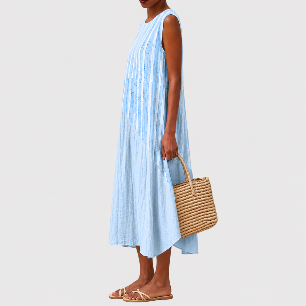 Women's Relaxed-Fit Sleeveless Casual Knee-Length Dress