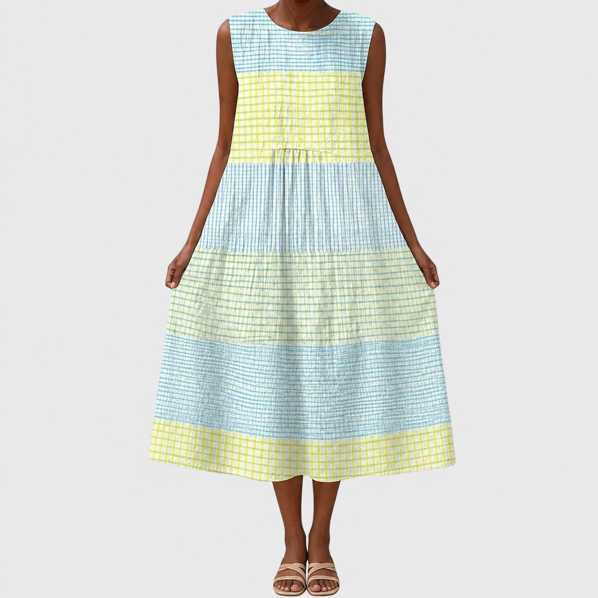 Women's Relaxed-Fit Sleeveless Casual Knee-Length Dress