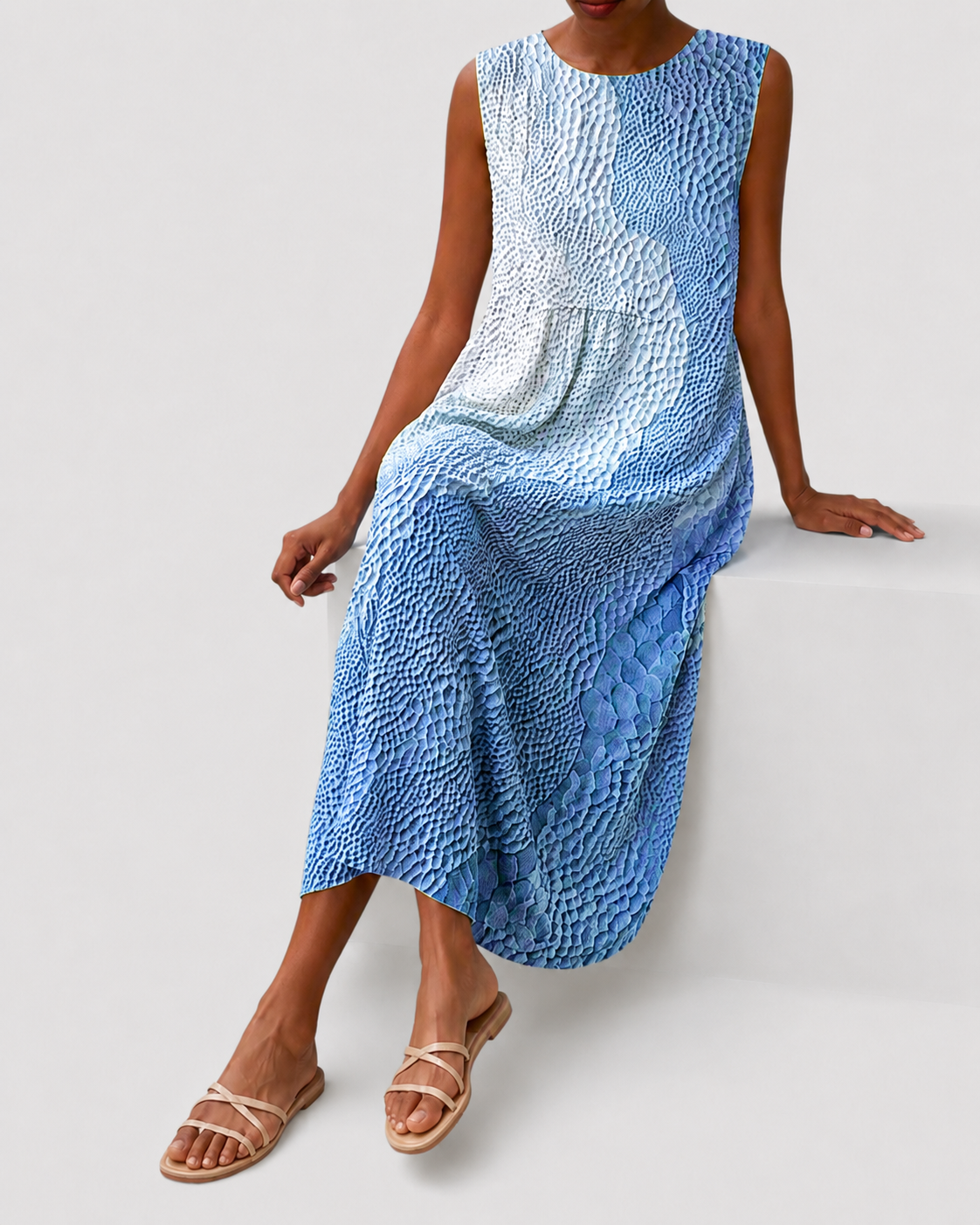 Women's Relaxed-Fit Sleeveless Casual Knee-Length Dress