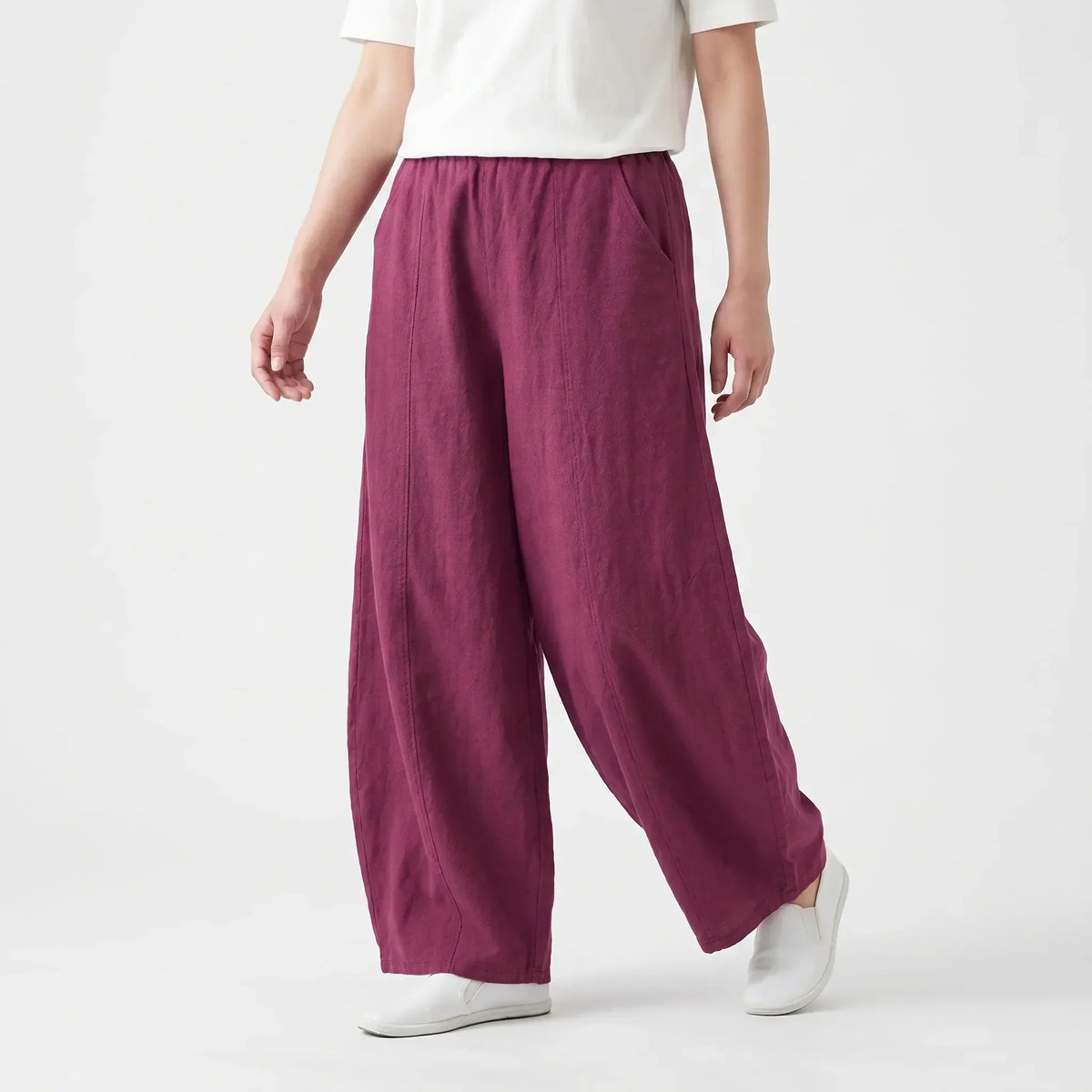 Women's Relaxed Fit Wide Leg Barrel Pants