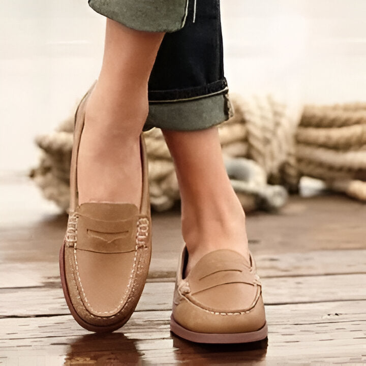 Women's Retro Low-Heel Slip-On Loafers