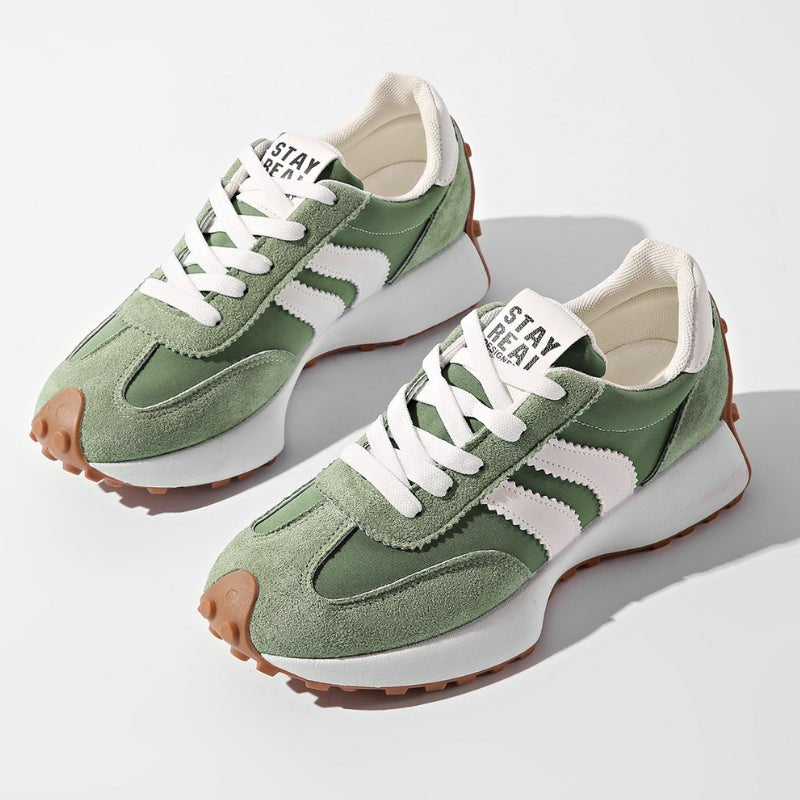 Women's Retro Platform Chunky Lace-Up Sneakers