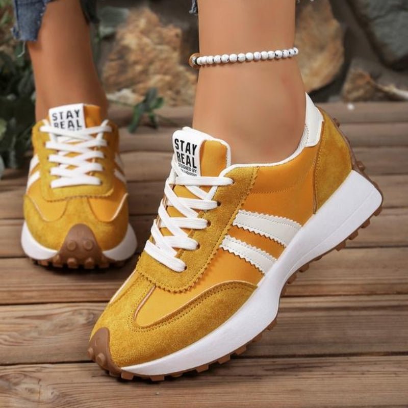 Women's Retro Platform Chunky Lace-Up Sneakers
