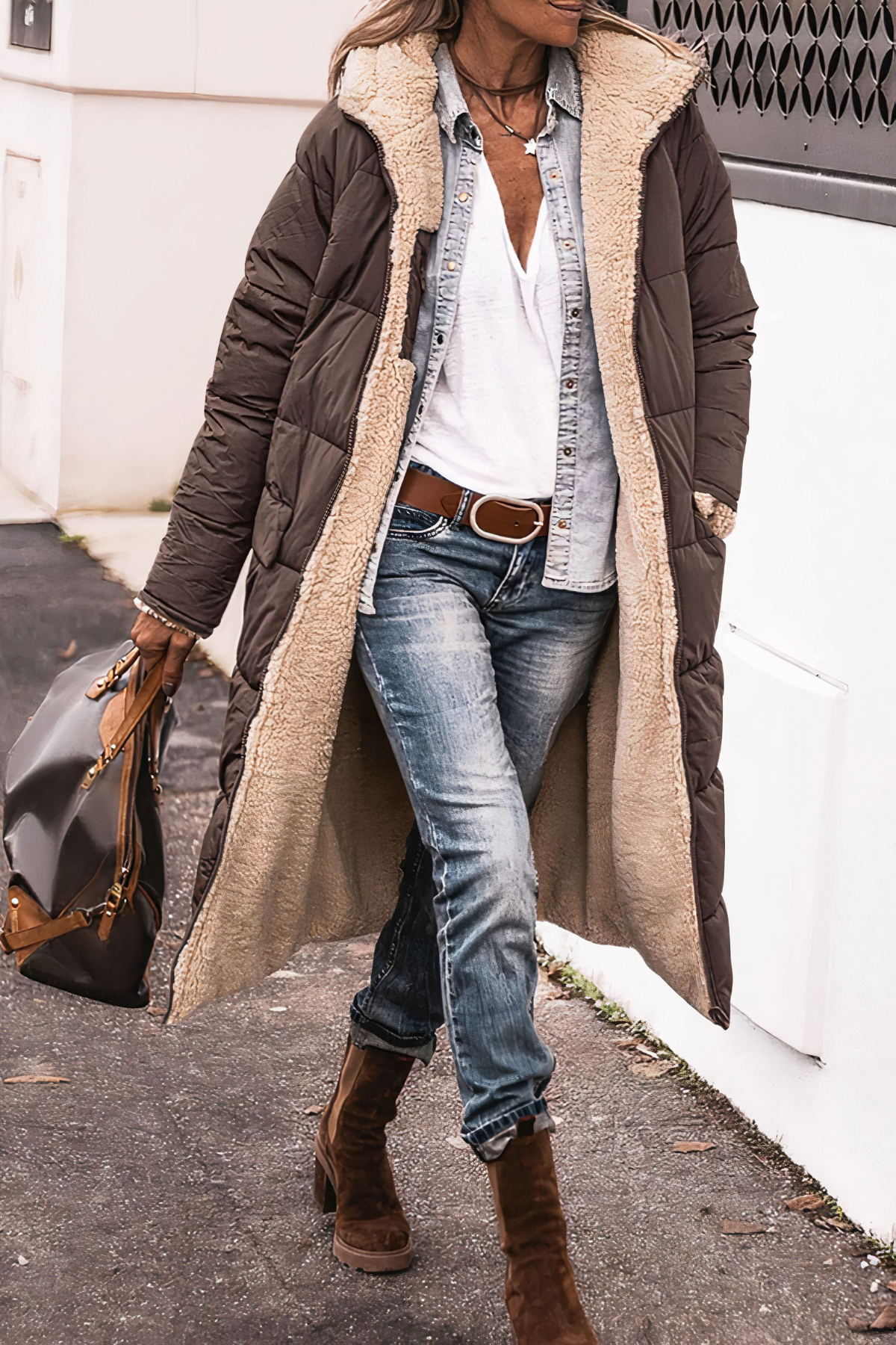 Women's Reversible Winter Parka Jacket