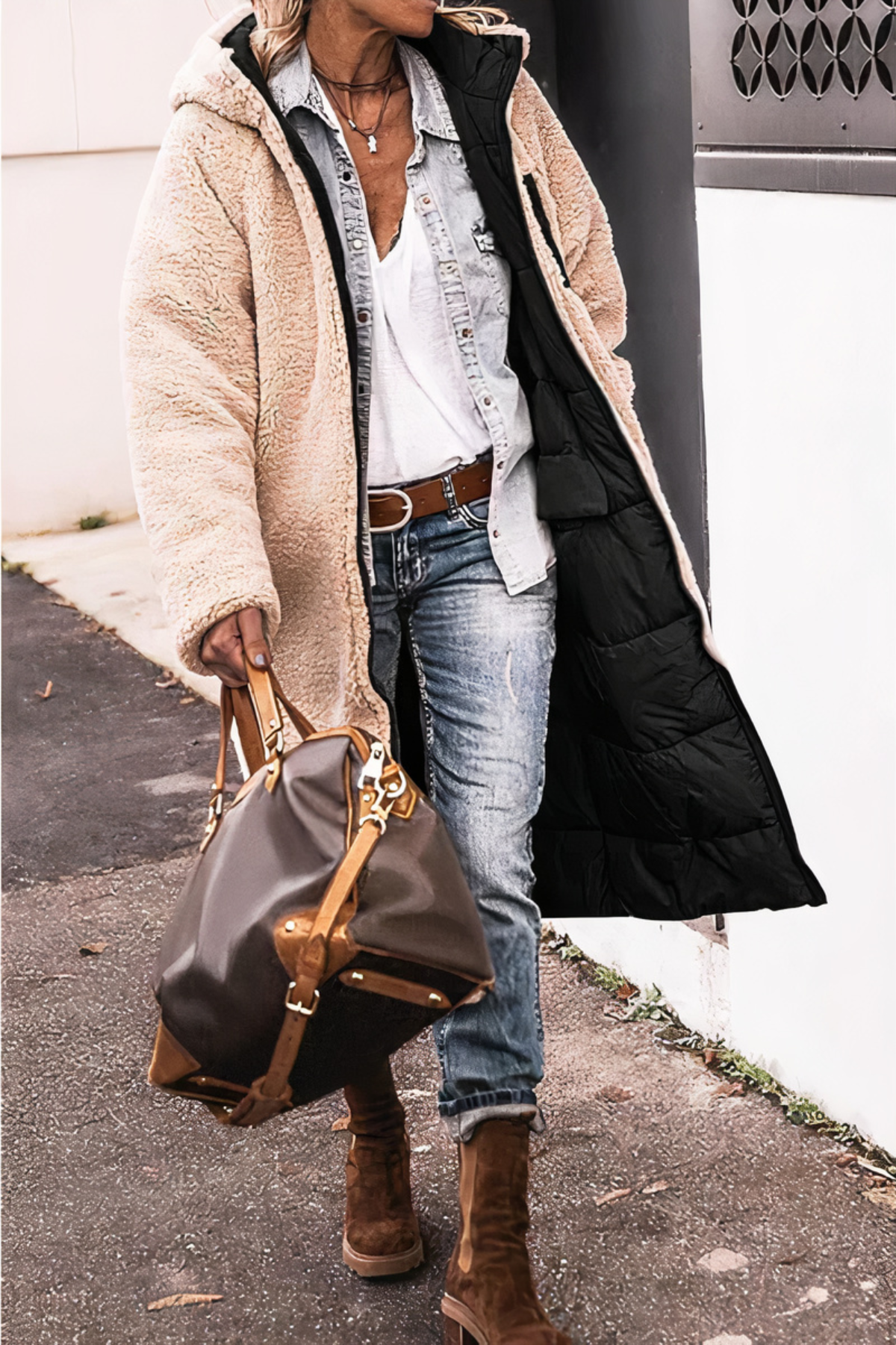 Women's Reversible Winter Parka Jacket