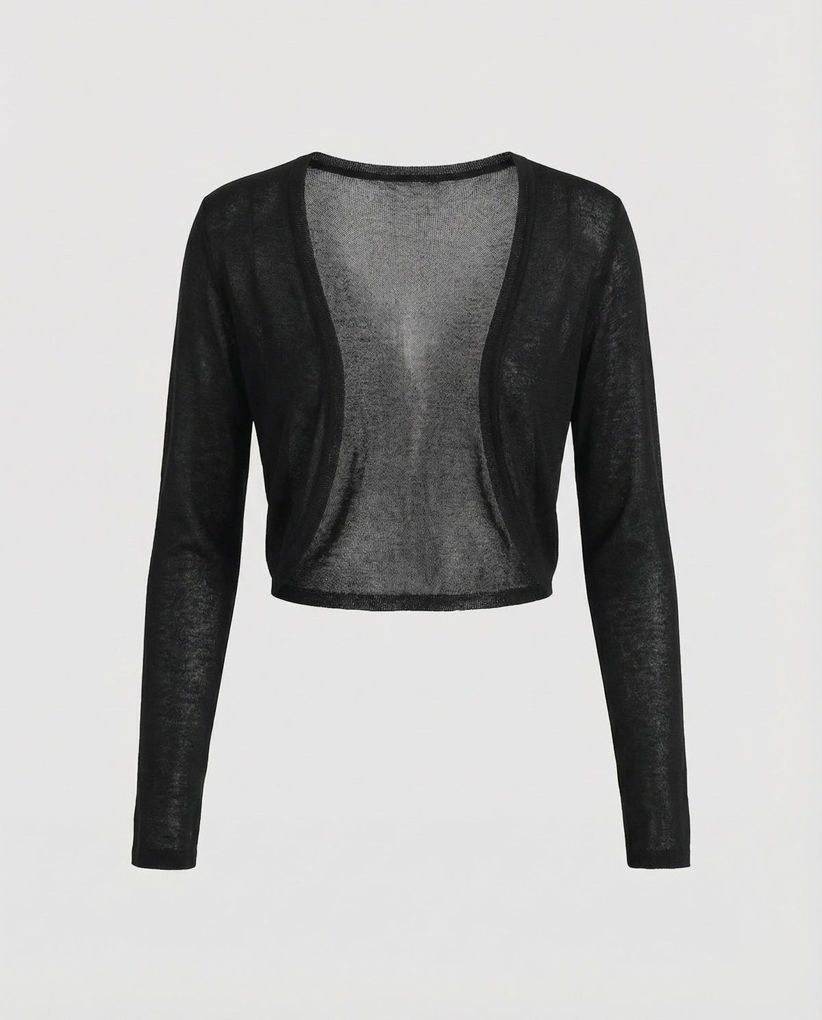 Women's Short Fine-Knit Long-Sleeve Bolero Cardigan
