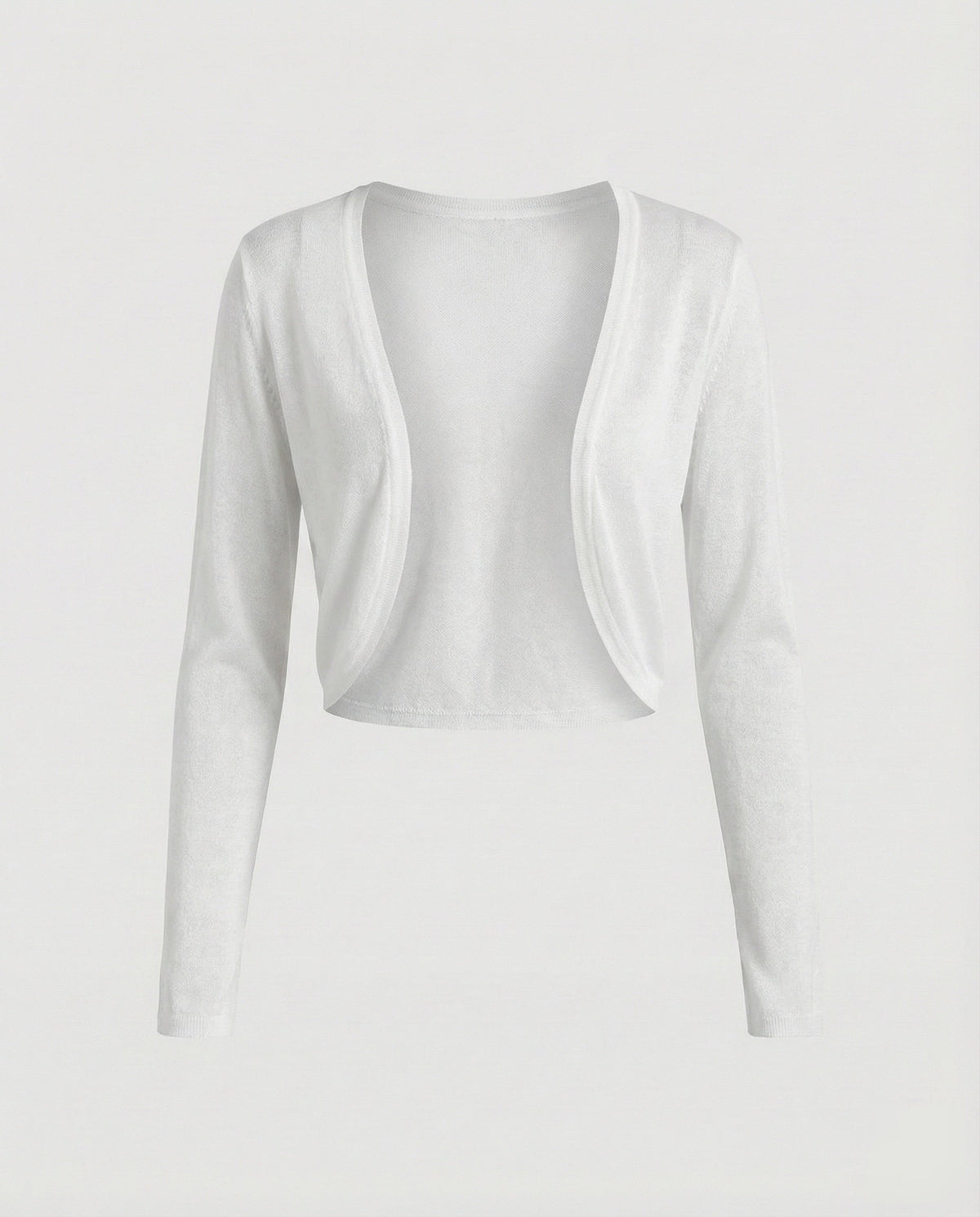 Women's Short Fine-Knit Long-Sleeve Bolero Cardigan