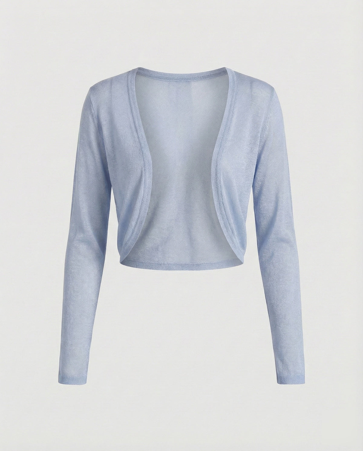 Women's Short Fine-Knit Long-Sleeve Bolero Cardigan