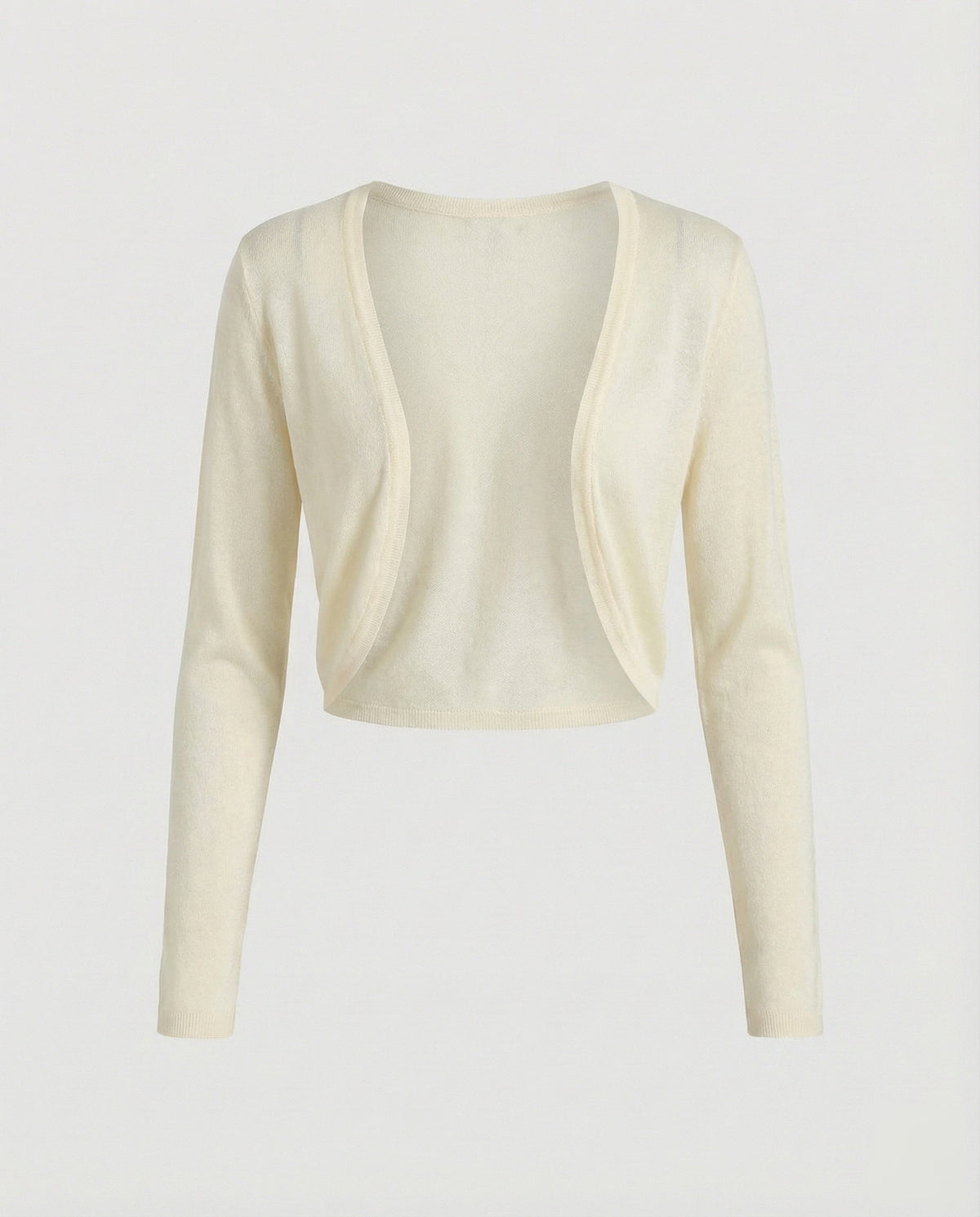 Women's Short Fine-Knit Long-Sleeve Bolero Cardigan