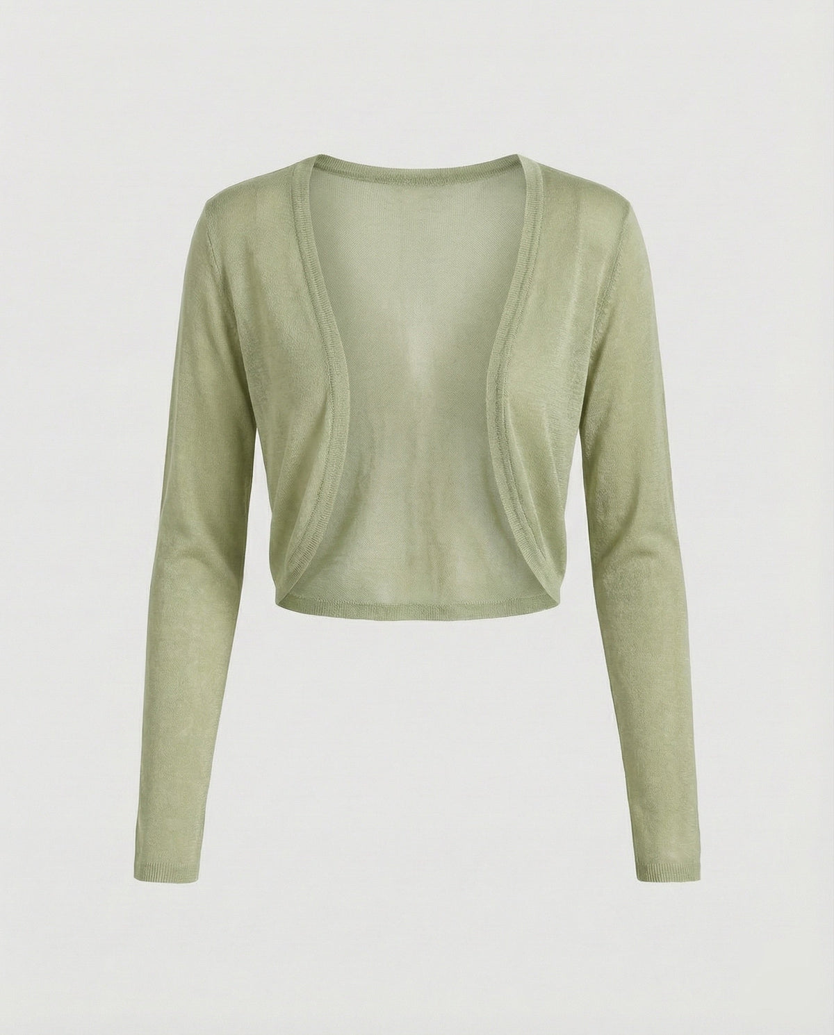 Women's Short Fine-Knit Long-Sleeve Bolero Cardigan