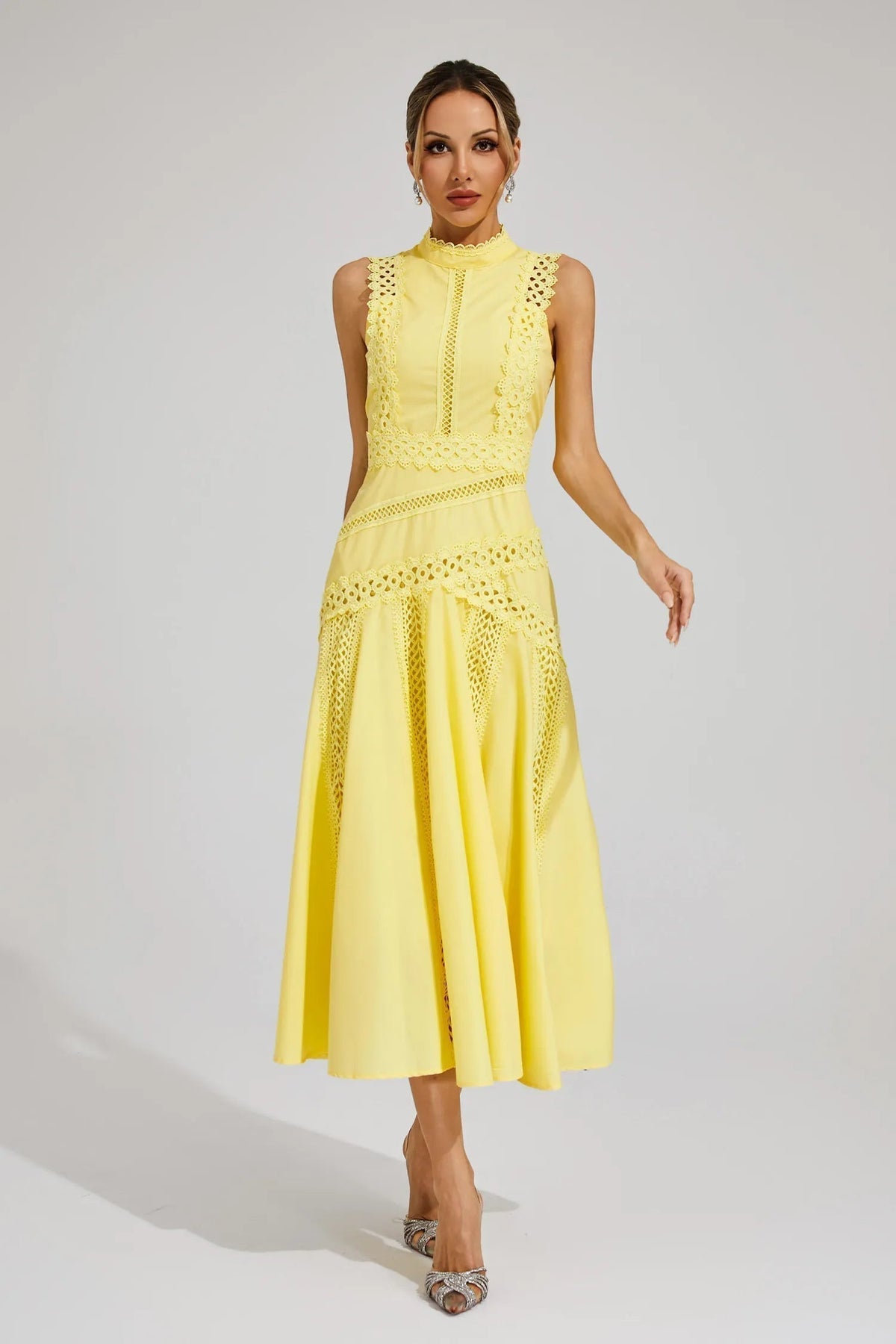 Women's Sleeveless A-Line Midi Dress