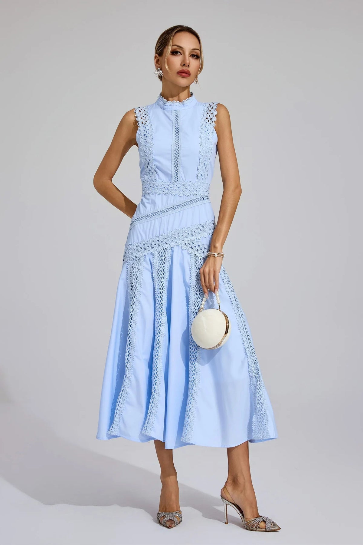 Women's Sleeveless A-Line Midi Dress