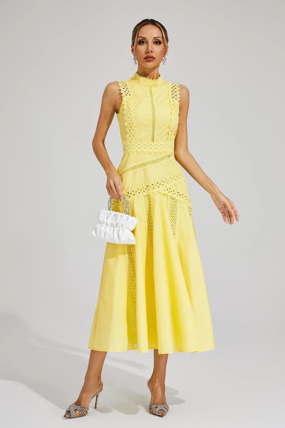 Women's Sleeveless A-Line Midi Dress
