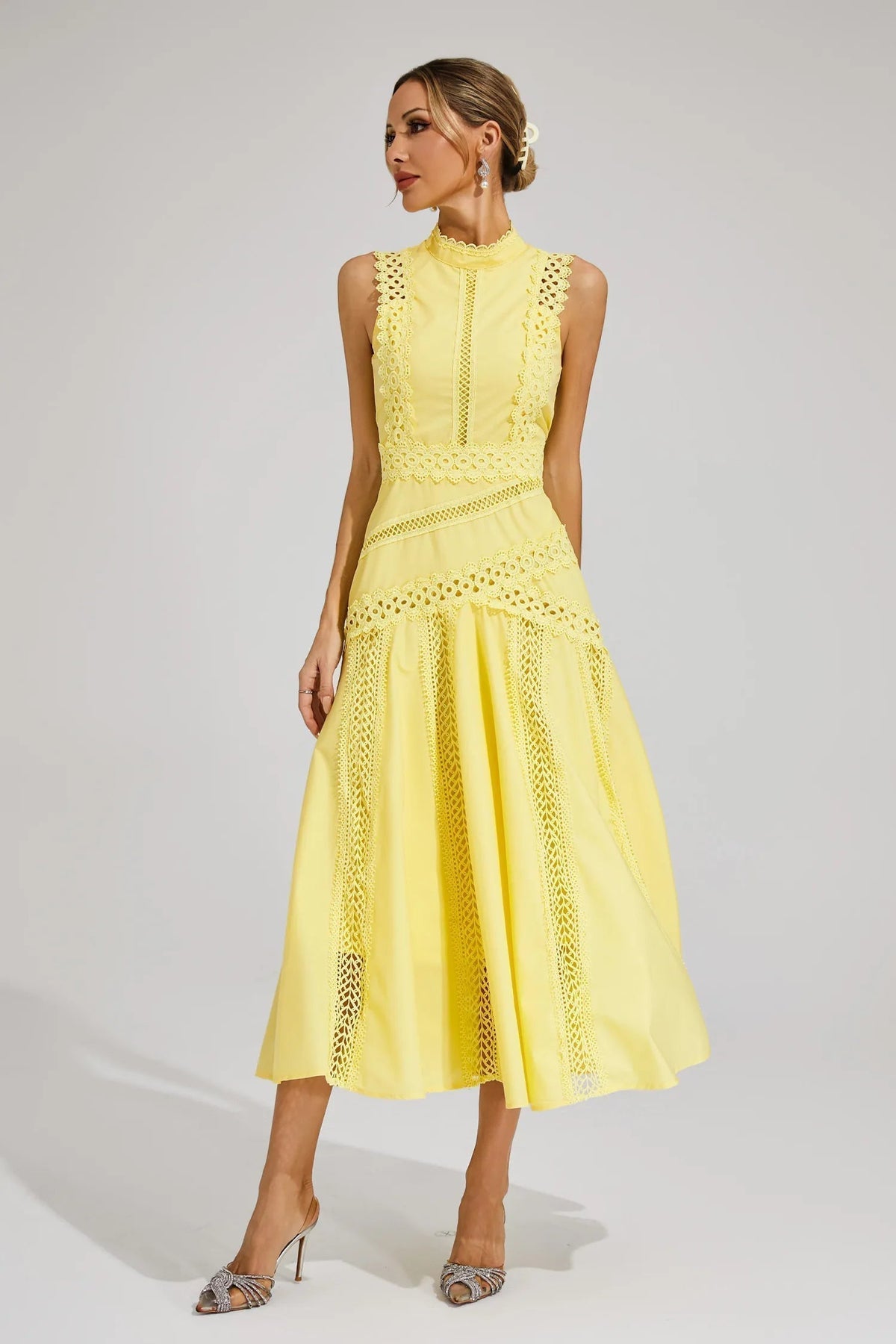 Women's Sleeveless A-Line Midi Dress