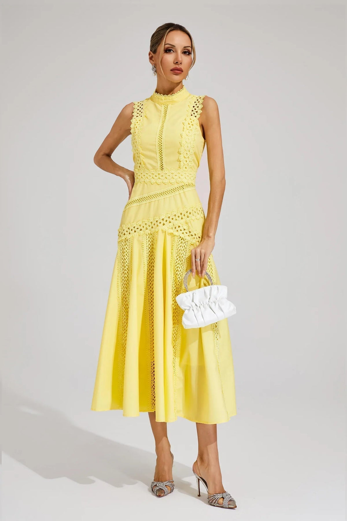 Women's Sleeveless A-Line Midi Dress