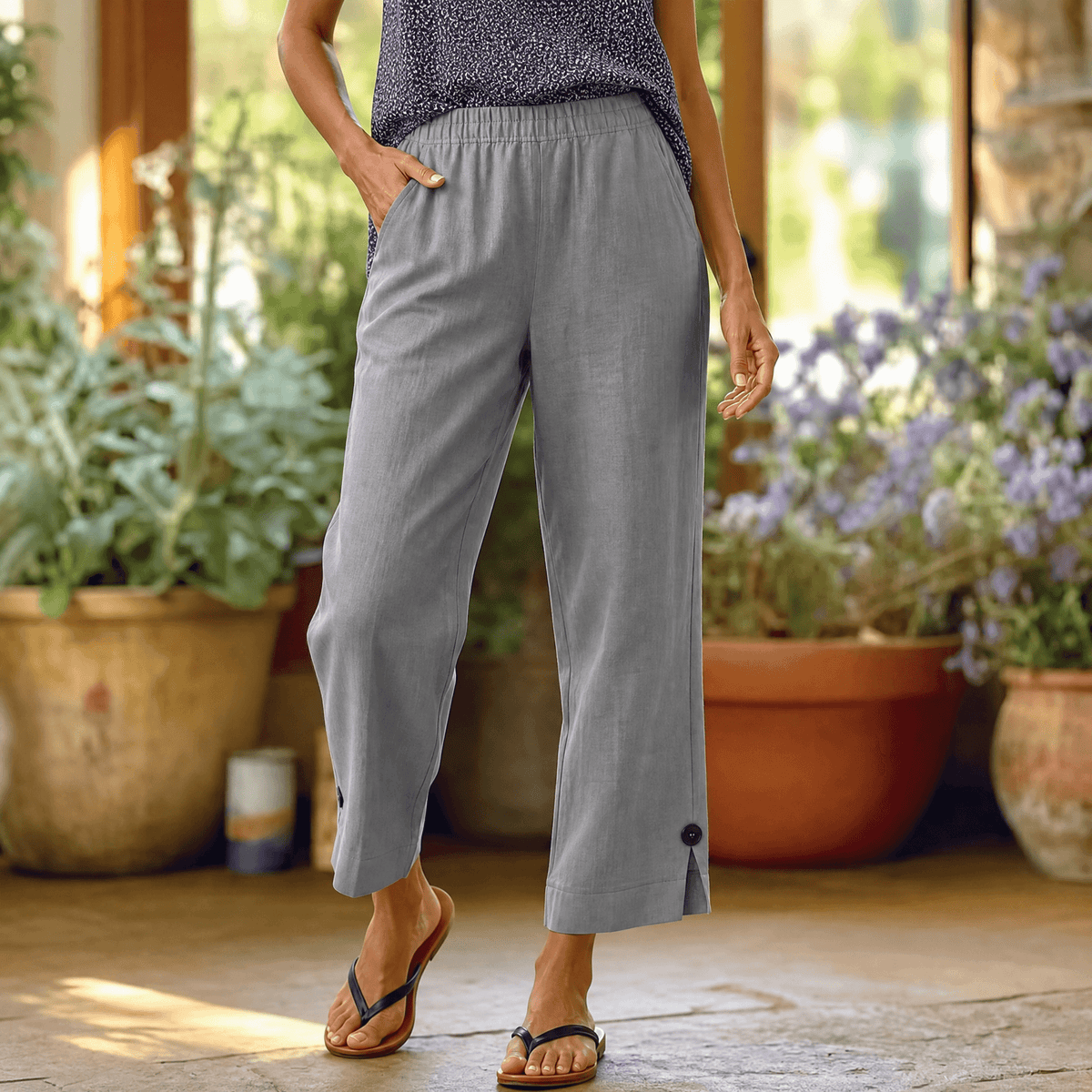 Women's Soft-Stretch Cropped Pants