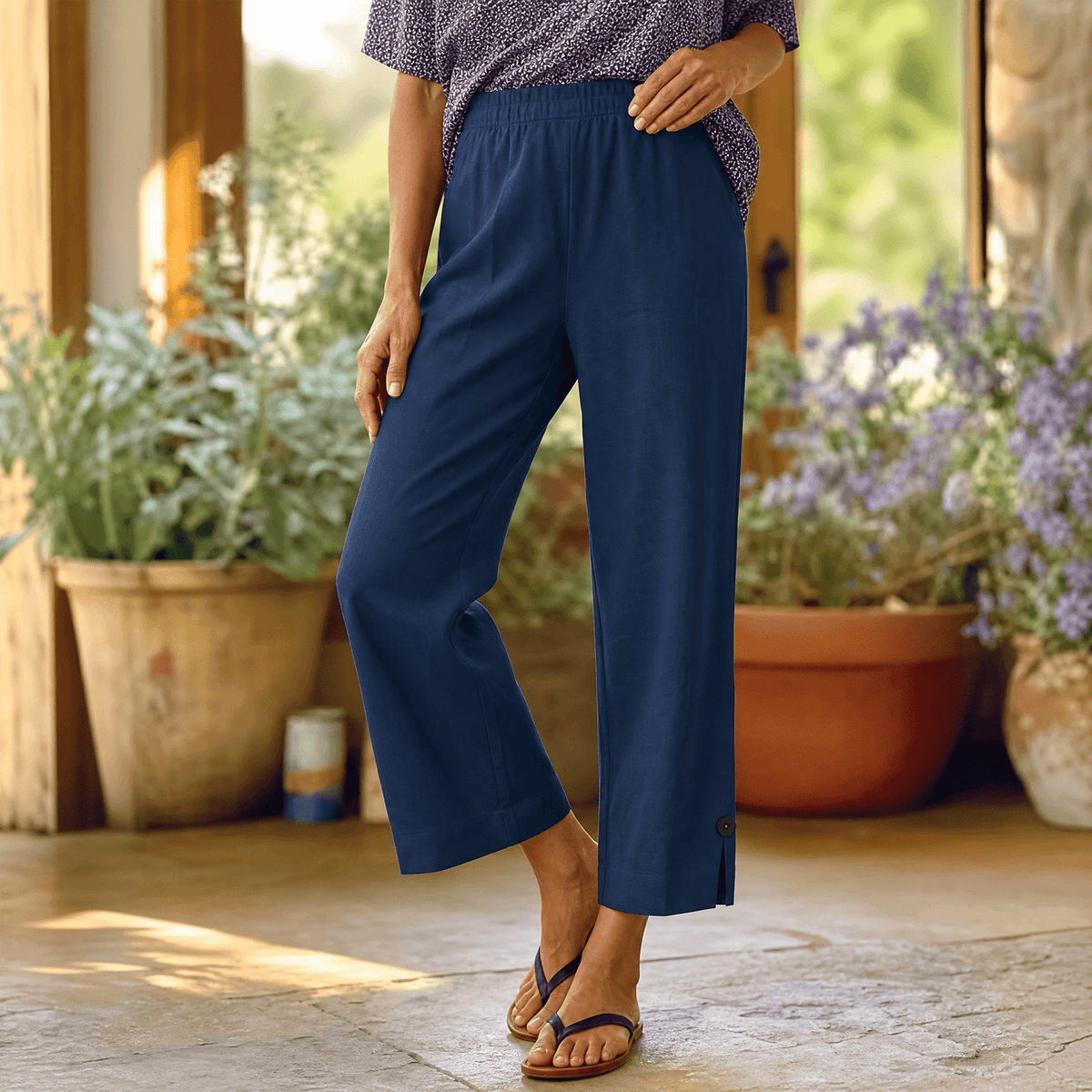 Women's Soft-Stretch Cropped Pants