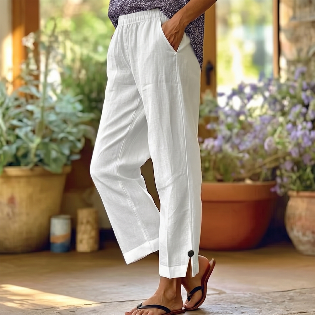 Women's Soft-Stretch Cropped Pants