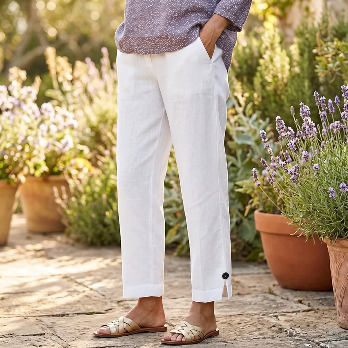 Women's Soft-Stretch Cropped Pants