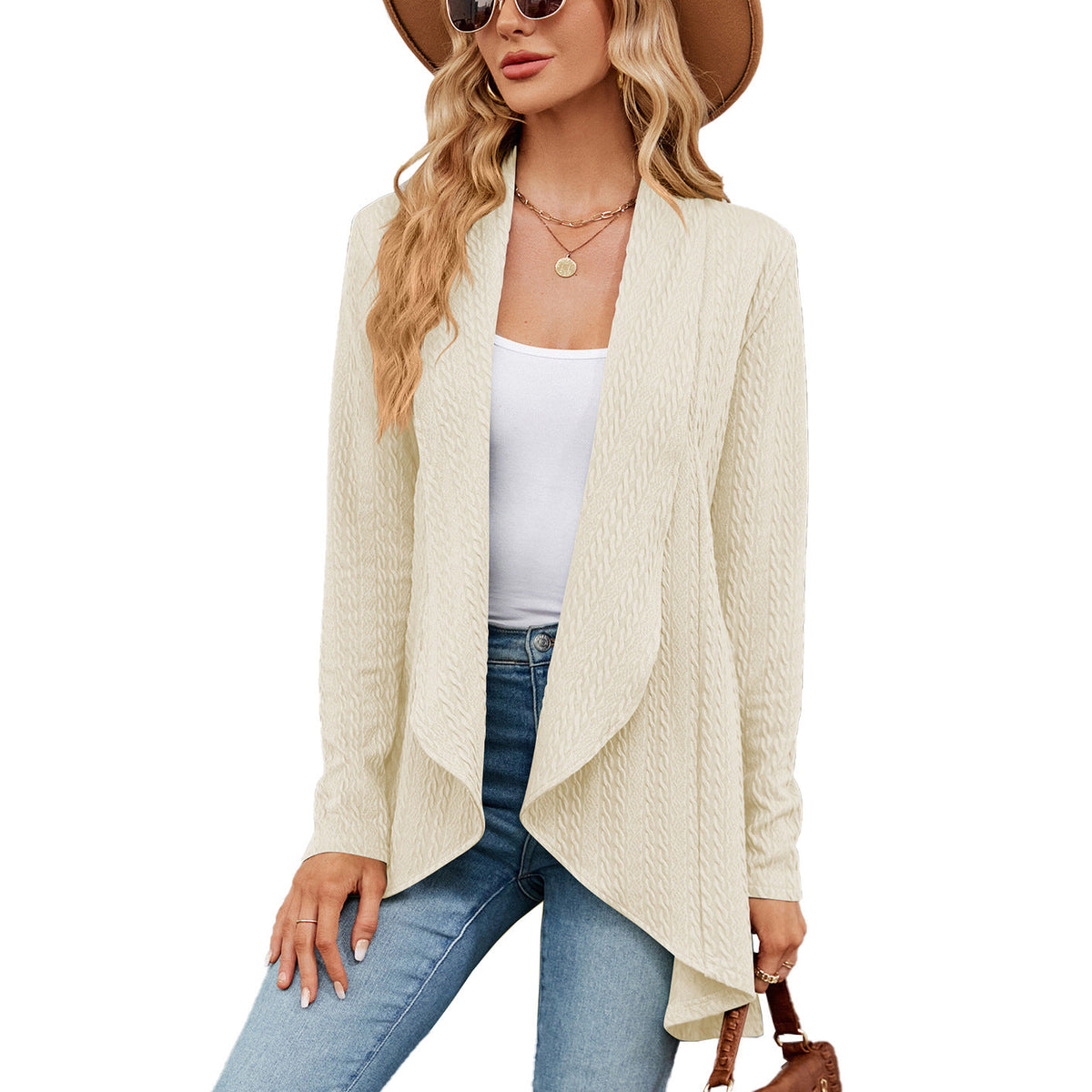 Women's Solid Color Long-Sleeve Jacket