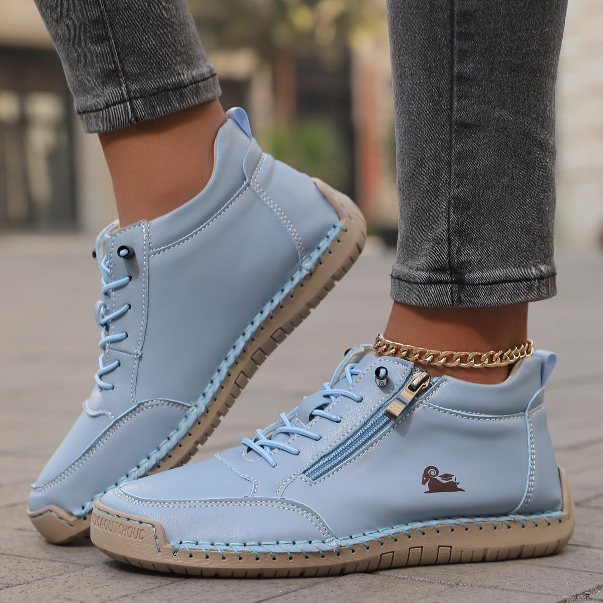 Women's Spring Zip-Up Walking Sneakers – Lightweight, Comfortable & Supportive