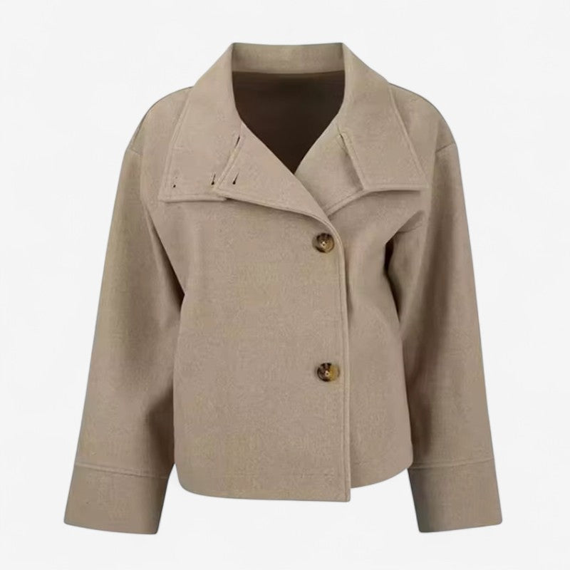 Women's Stand Collar Single-Breasted Coat