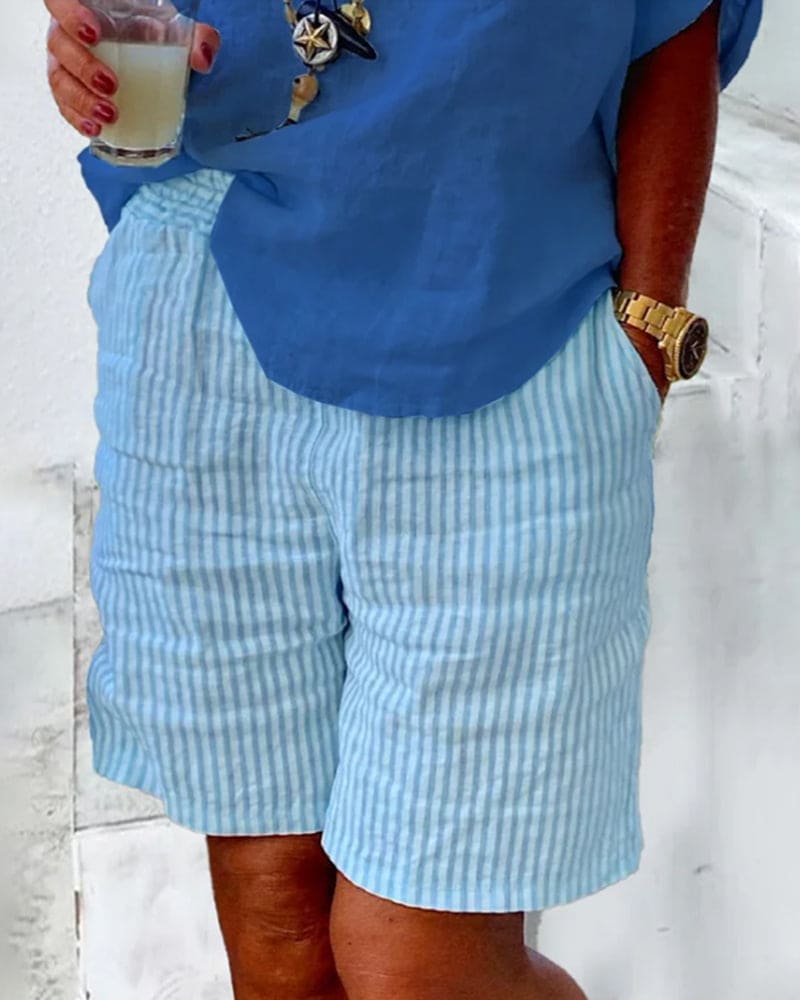 Women's Striped Breezy Shorts