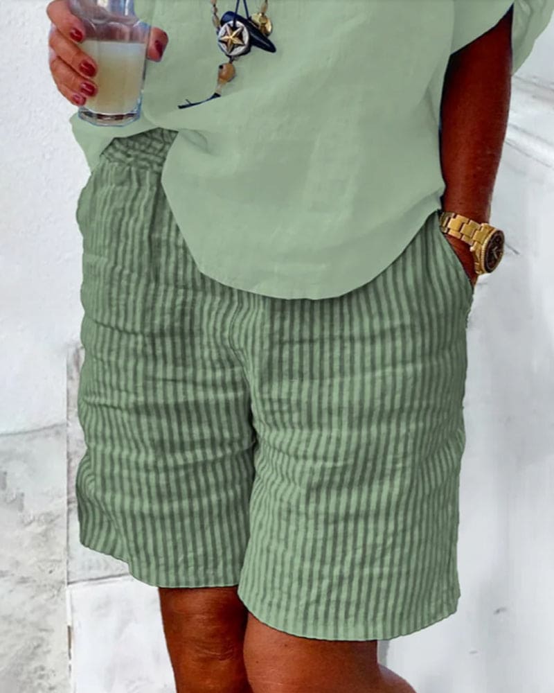 Women's Striped Breezy Shorts