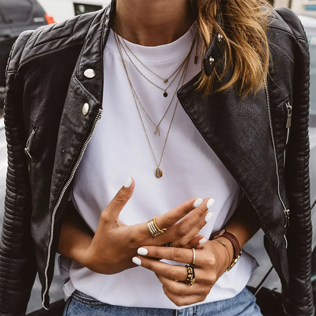 Women's Structured Biker Jacket with Zip Details