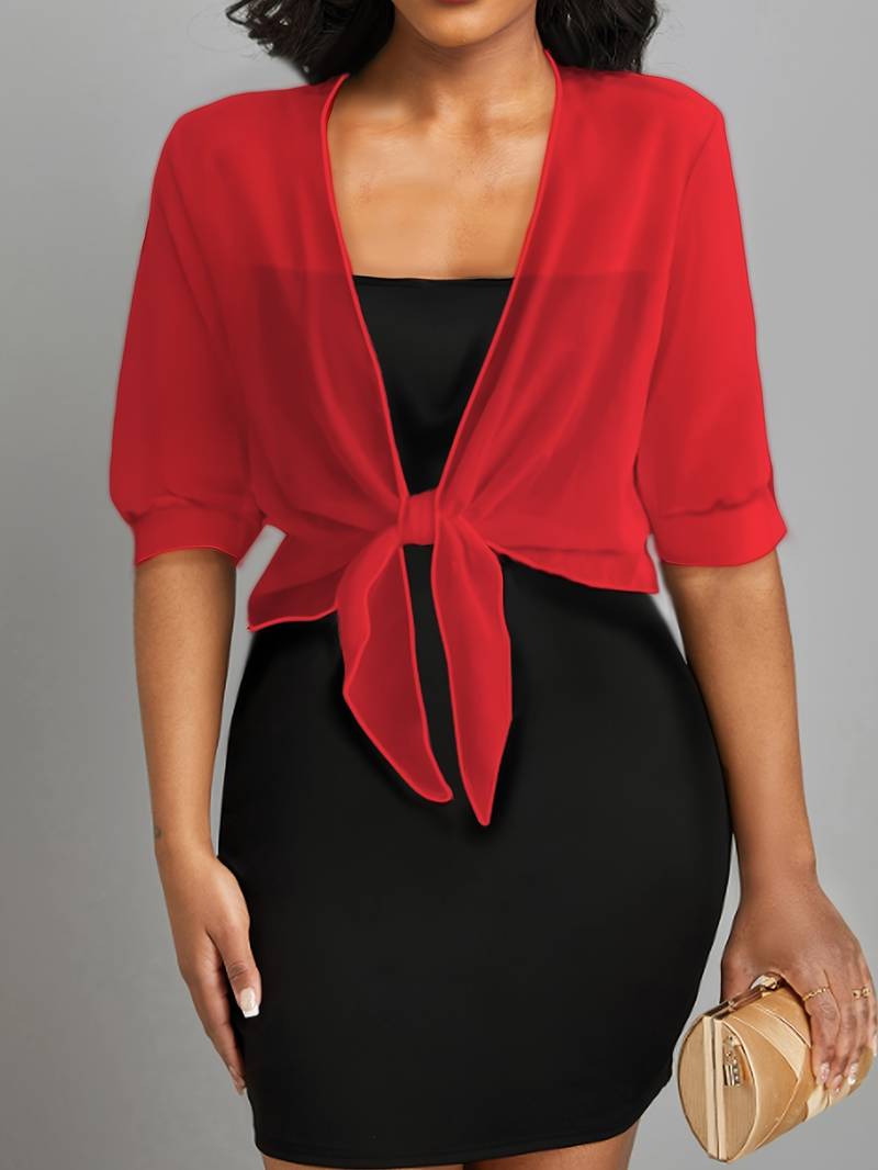Women's Summer Tie-Front Bolero