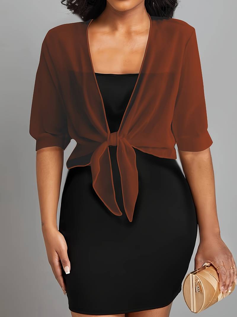 Women's Summer Tie-Front Bolero