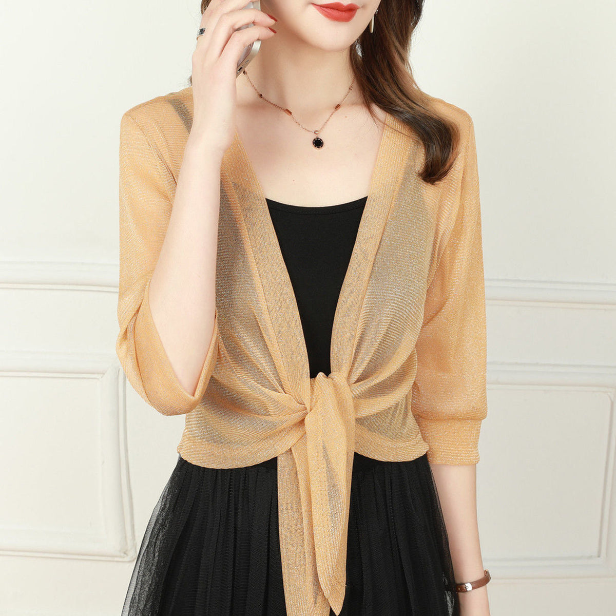 Women's Summer Tie-Front Bolero