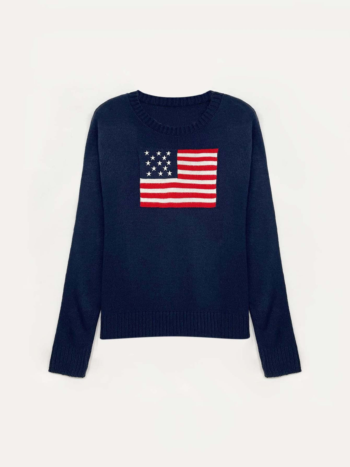 Women's Sweater with American Flag Motif