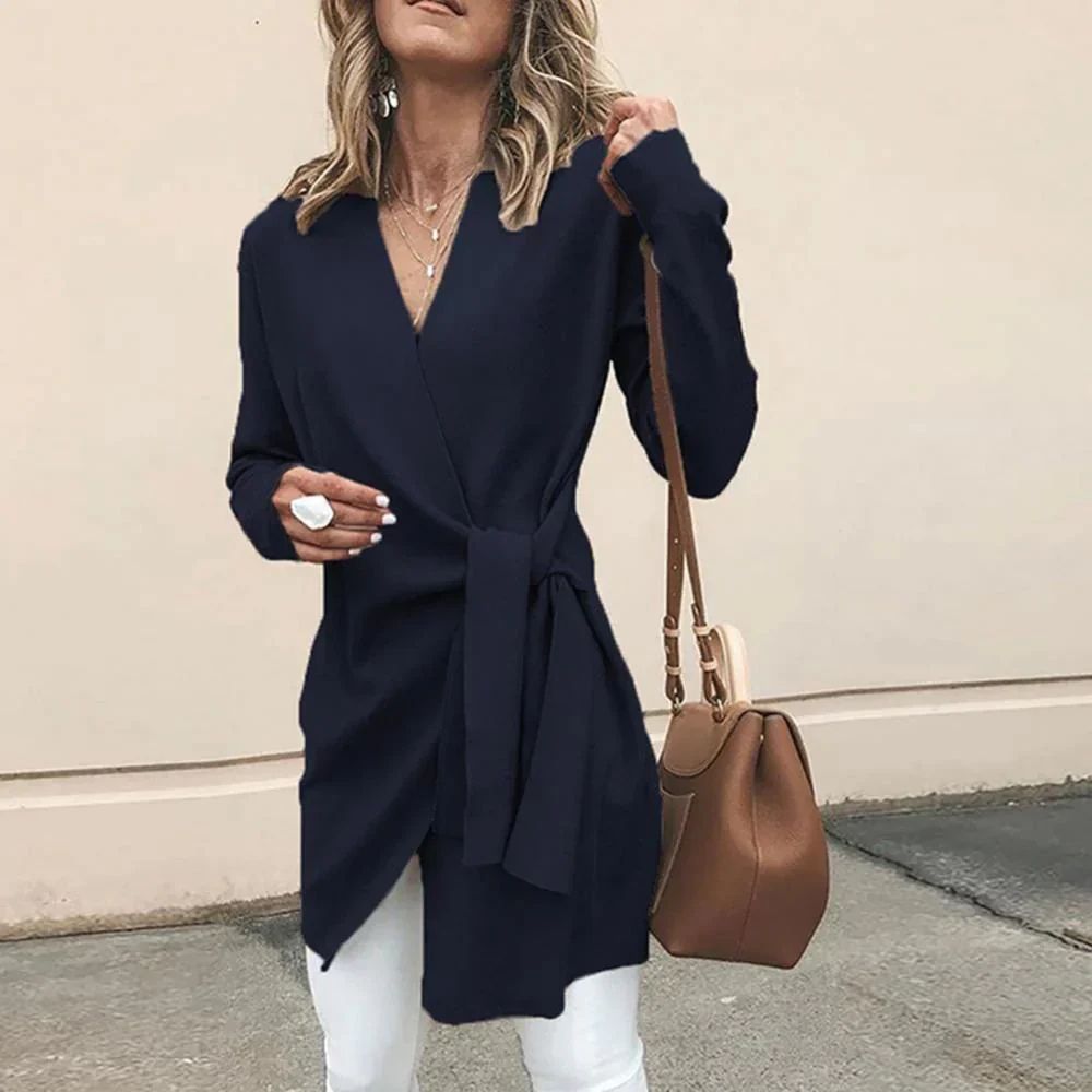 Women's Tie-Belt Cardigan for Autumn & Winter