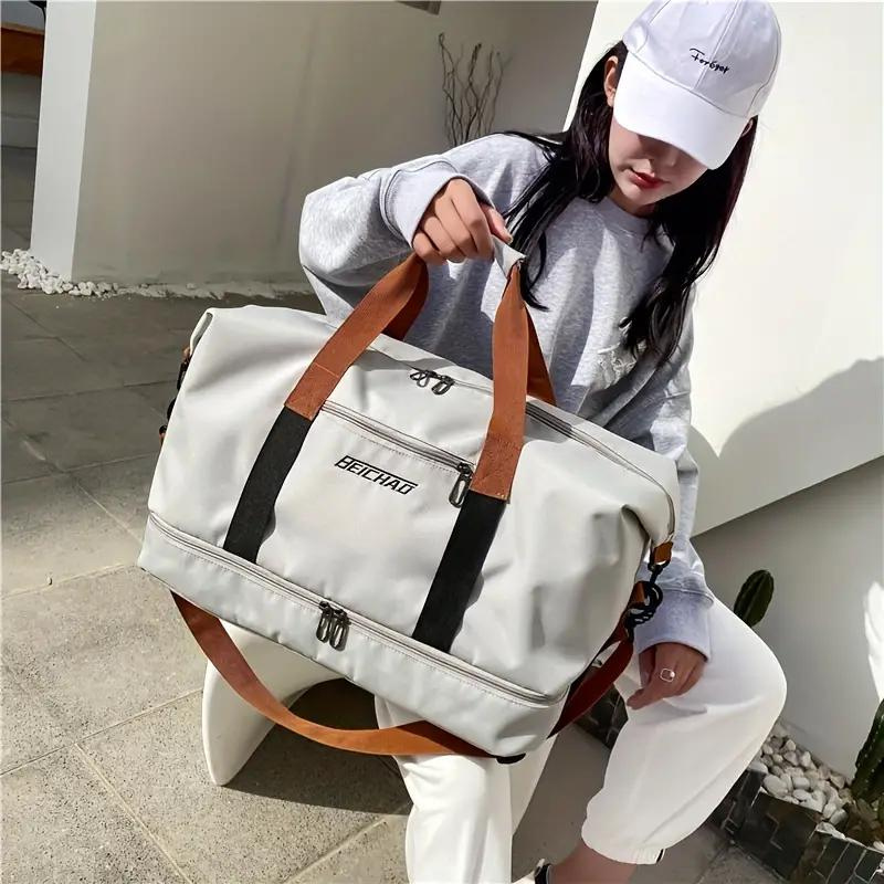 Women's Travel Tote Bag with Shoulder Strap and Compartments