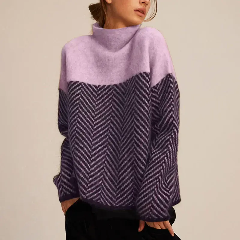 Women's Turtleneck Sweater with Feminine Fit