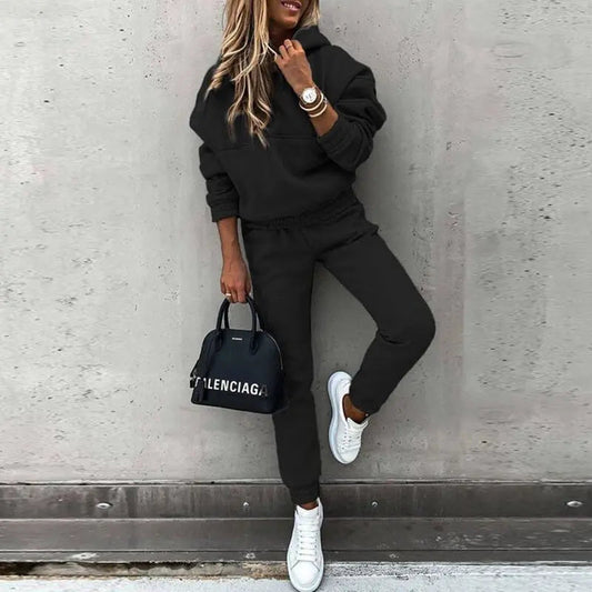 Women's Two-Piece Tracksuit Set with Jacket and Relaxed-Fit Pants
