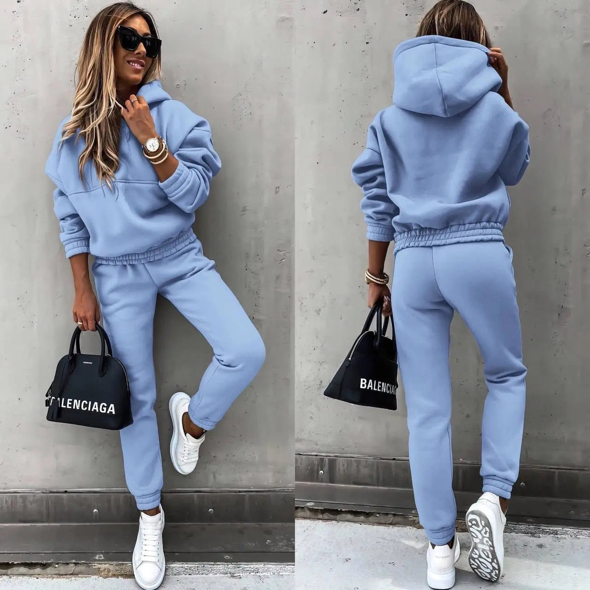 Women's Two-Piece Tracksuit Set with Jacket and Relaxed-Fit Pants