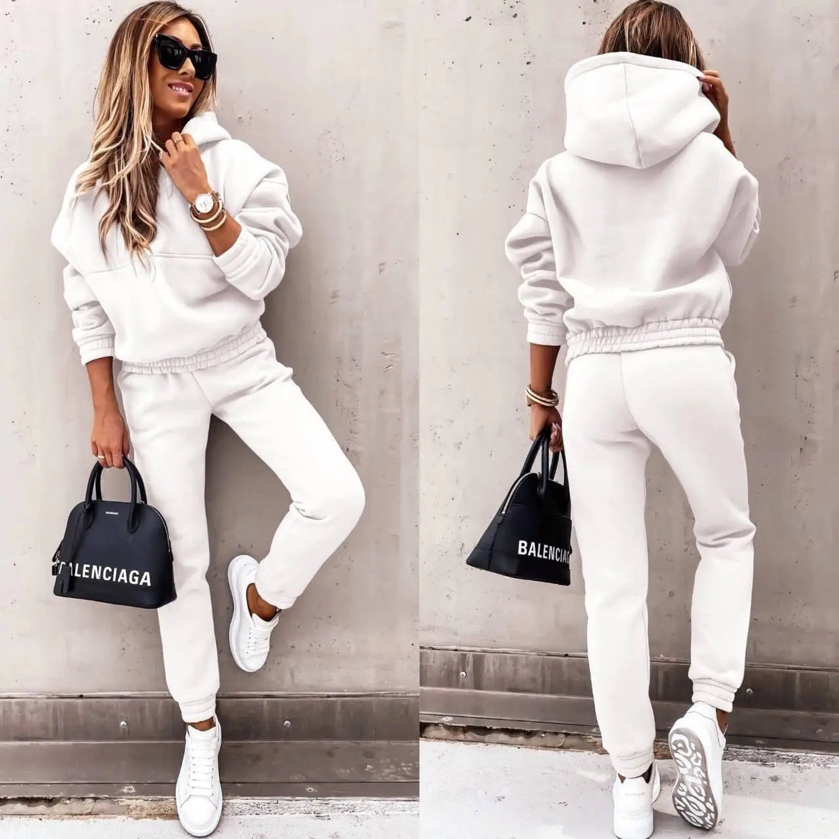 Women's Two-Piece Tracksuit Set with Jacket and Relaxed-Fit Pants