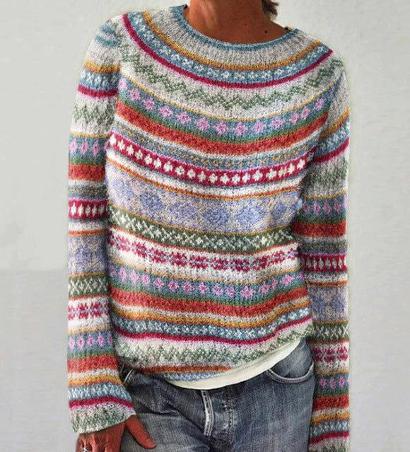 Women's Vintage Sweater with Retro Design