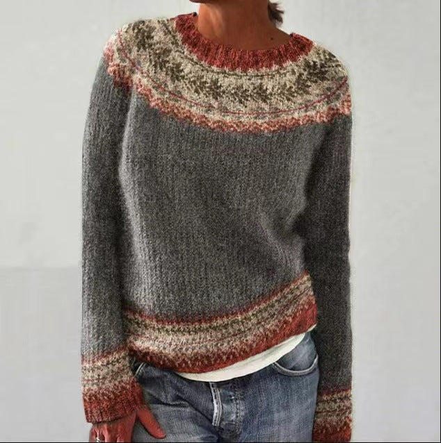 Women's Vintage Sweater with Retro Design
