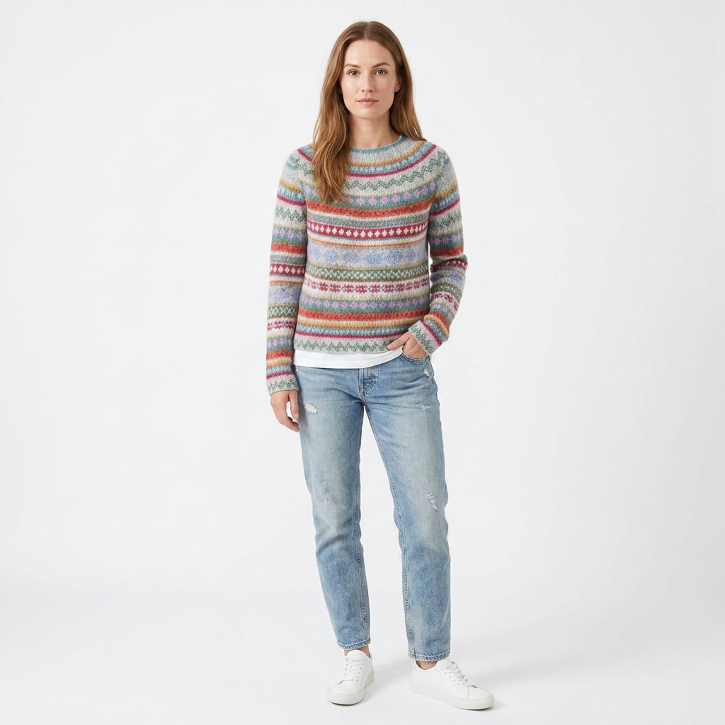 Women's Vintage Sweater with Retro Design