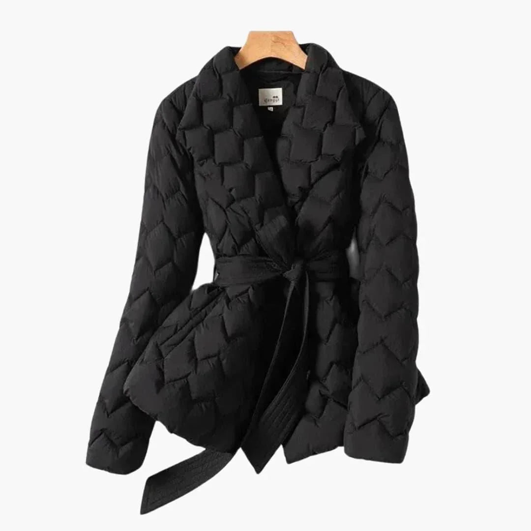 Women's Warm and Elegant Belted Puffer Coat